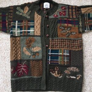 Vintage 100% Virgin Wool Autumn Cardigan Sweater